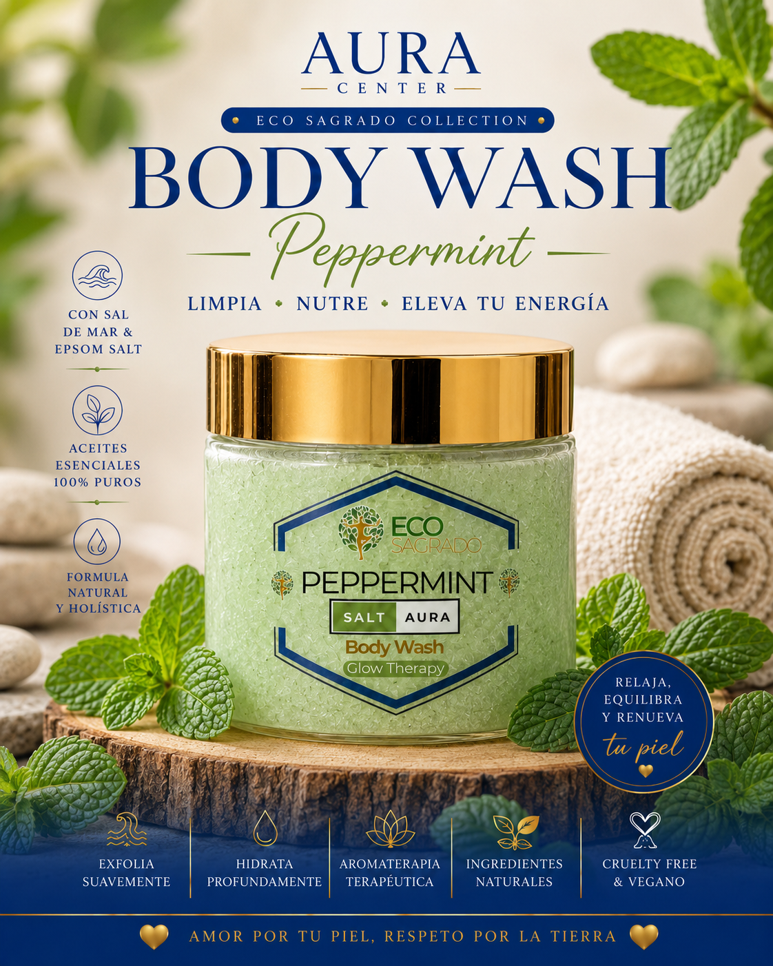 🌿Body Wash / Exfoliante PEPERMINT
