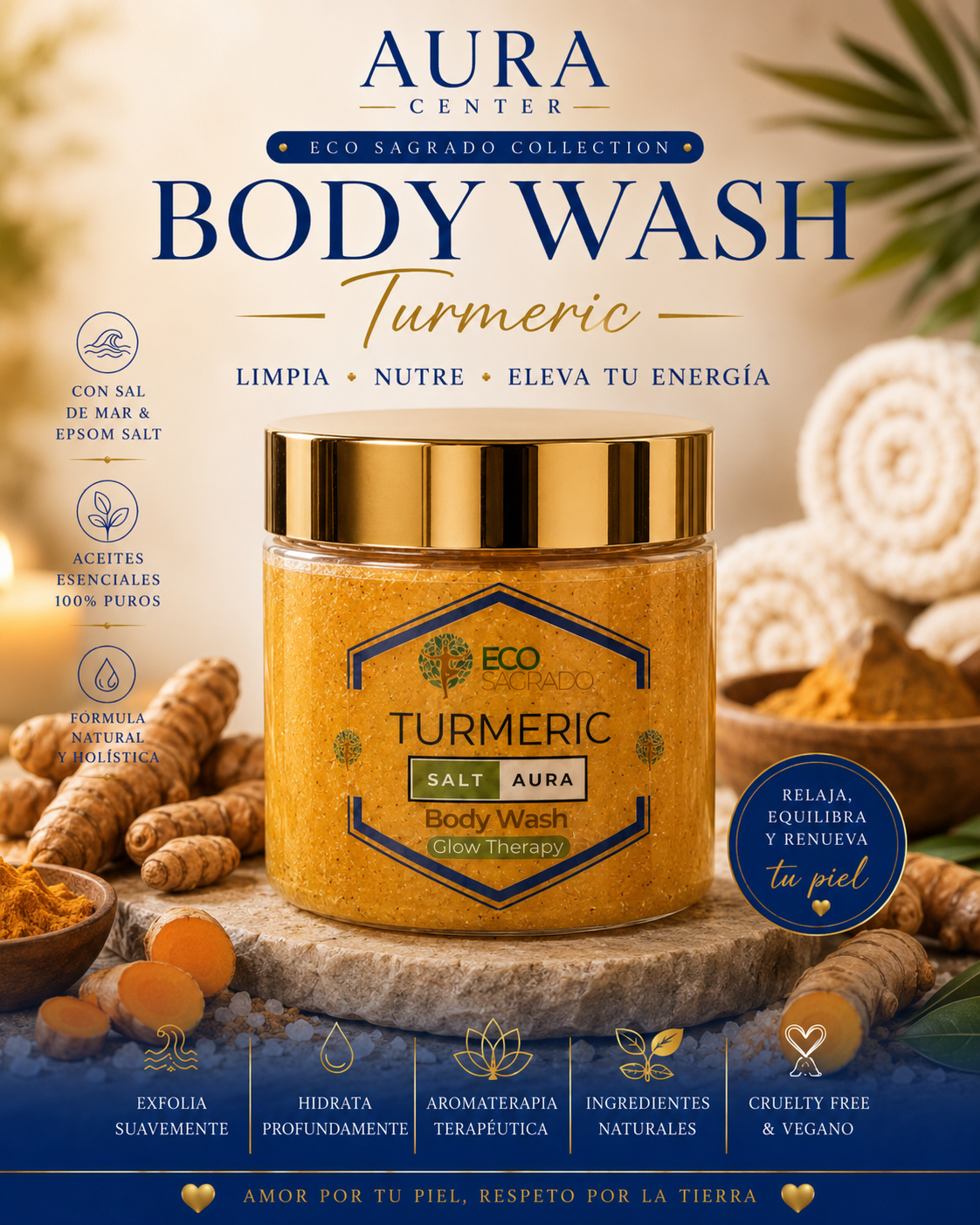 🍂Body Wash/ Exfoliat Turmeric