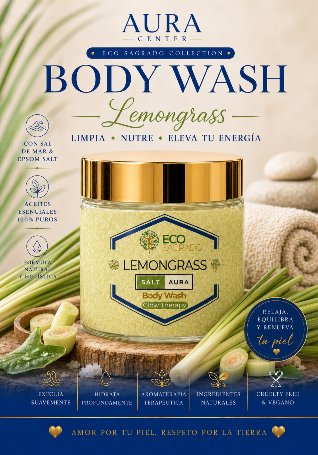 🪴Body Wash/ Exfoliant Lemongrass