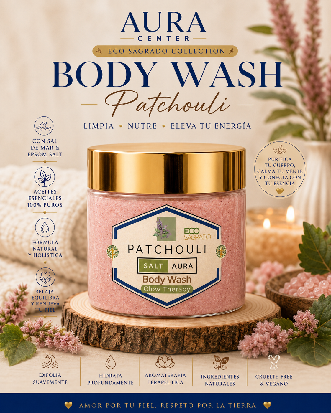 🌸Body Wash/ Exfoliante Patchouli